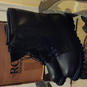 Rocky black high top boots sz 8.5